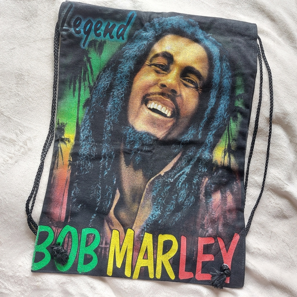 Bob Marley drawstring 100% cotton backpack